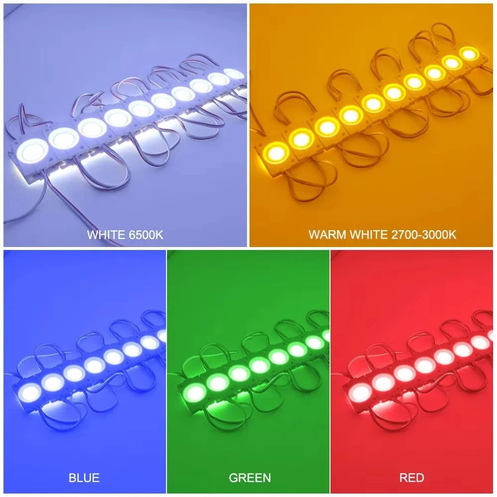20 - Pack COB LED Module Lights 12V - Super Bright IP65 Waterproof for Signage &amp; Decor