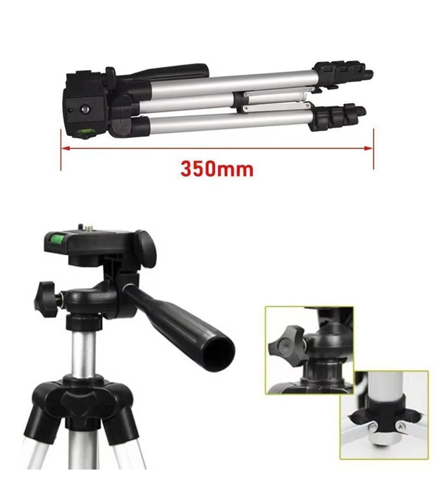 1020mm Universal Aluminum Travel Camera Tripod – Cameras &amp; Smartphones
