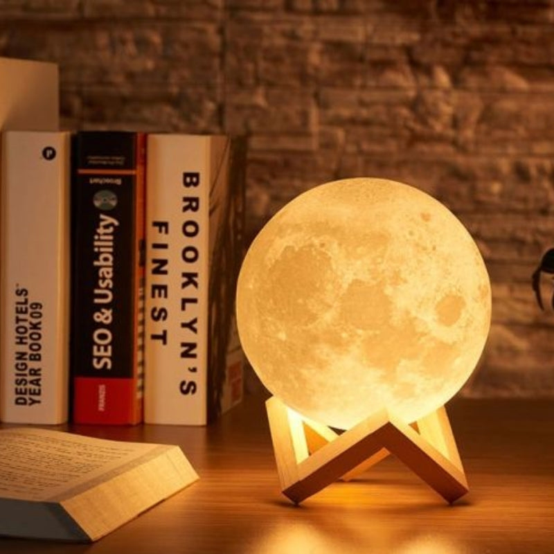 3D Moon Lamp – 16 Colors Moon Light with Stand & Remote Control