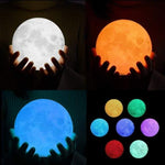 3D Moon Lamp – 16 Colors Moon Light with Stand & Remote Control
