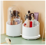 360° Rotating Makeup Brush & Cosmetic Organizer – Portable Desktop Holder for Lipsticks, Eyebrow Pencils, and Brushes