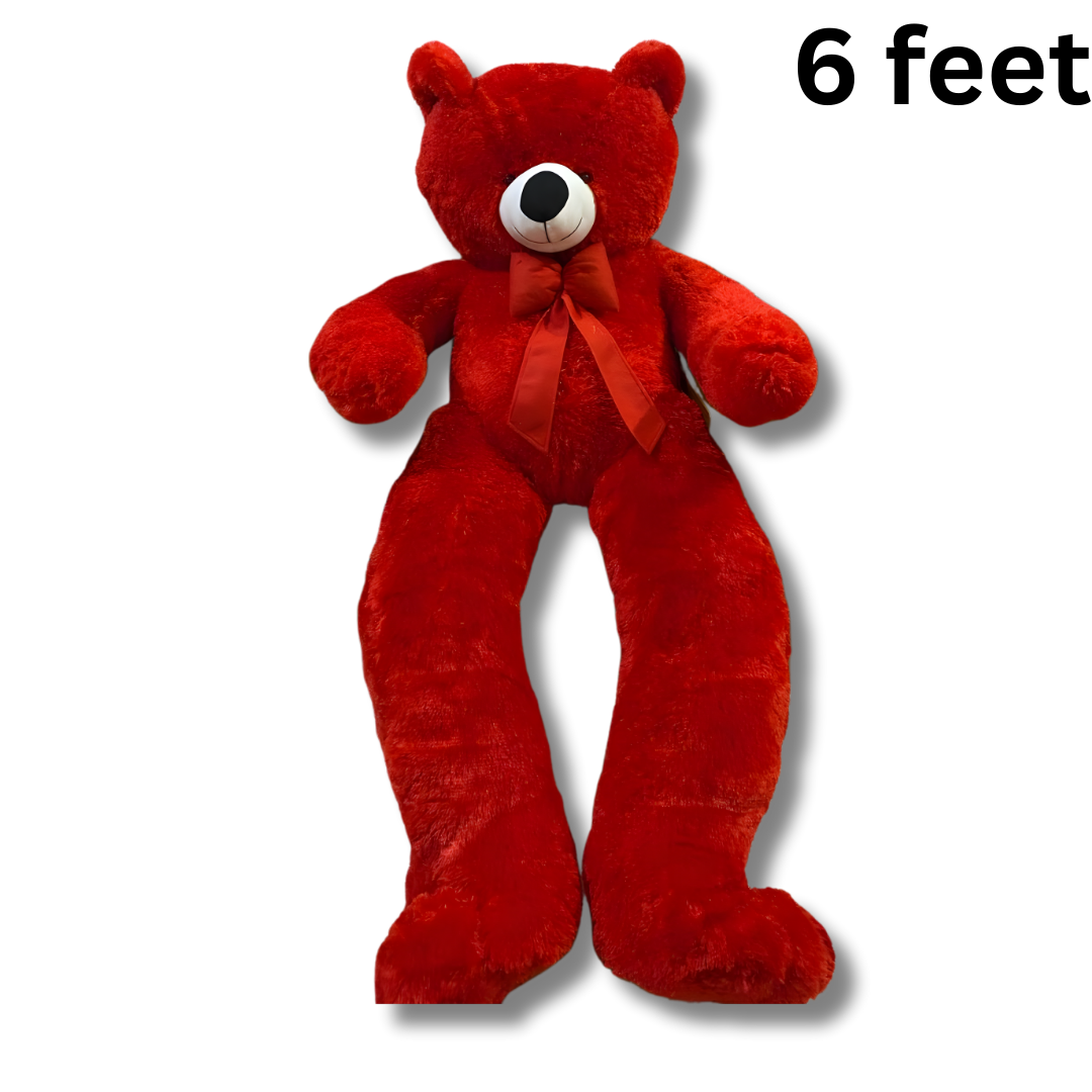 Valentine Special 6 Ft Giant Red Teddy Bear – Extra Large Soft Plush Romantic Gift