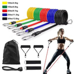 11 Piece Resistance Bands Set with Ankle Straps &amp; Chest Expander