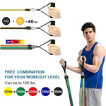 11 Piece Resistance Bands Set with Ankle Straps &amp; Chest Expander