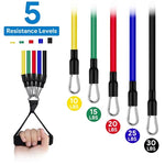 11 Piece Resistance Bands Set with Ankle Straps &amp; Chest Expander