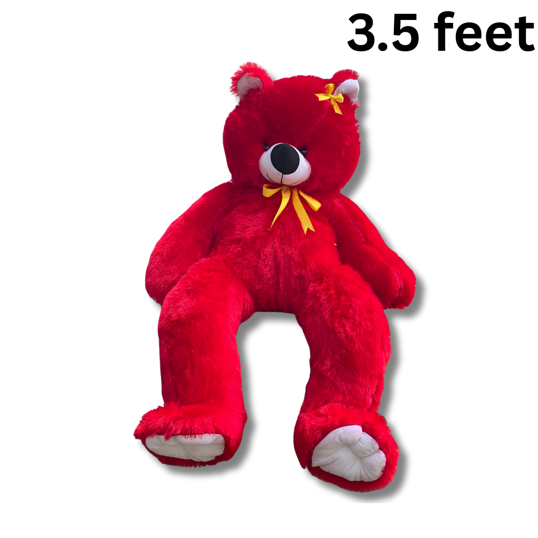 Valentine Special 3.5 Ft Giant Teddy Bear – Extra Large Soft Plush Romantic Gift