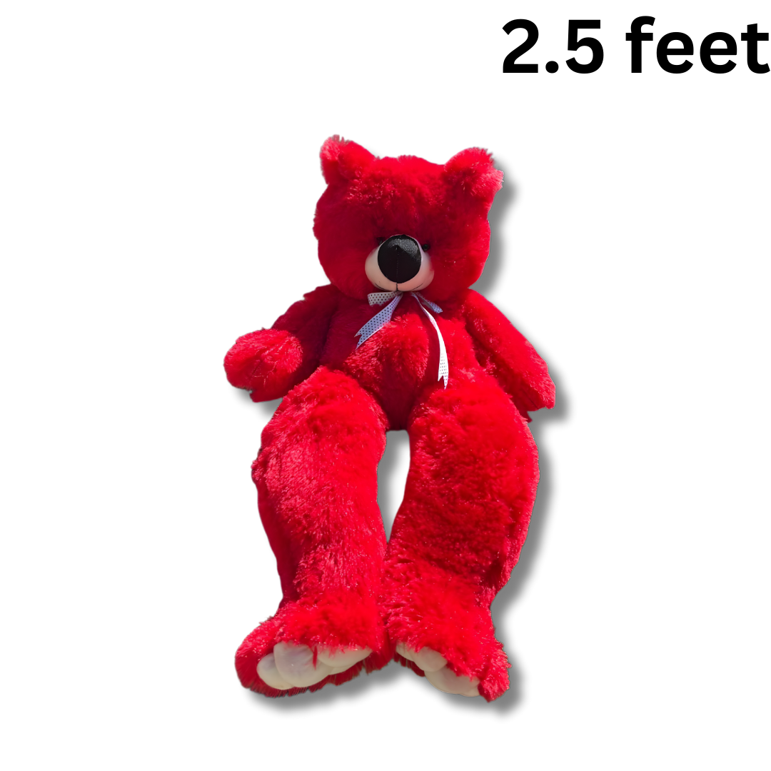 Valentine Special 2.5 Ft Giant Red Teddy Bear – Extra Large Soft Plush Romantic Gift
