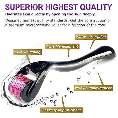 Femmelure Hair Growth Derma Roller 1 mm – Stimulates Follicles, Reduces Hair Fall & Acne Scars