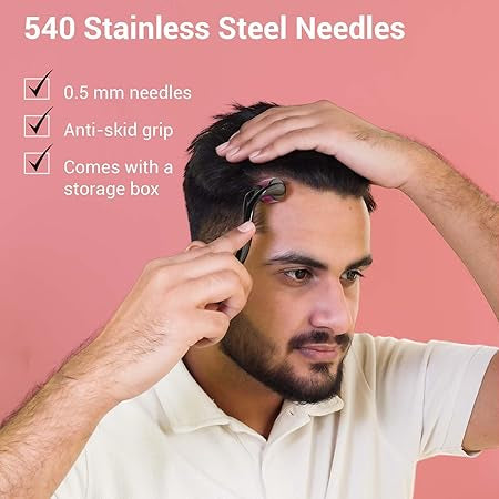 Femmelure Hair Growth Derma Roller 1 mm – Stimulates Follicles, Reduces Hair Fall & Acne Scars