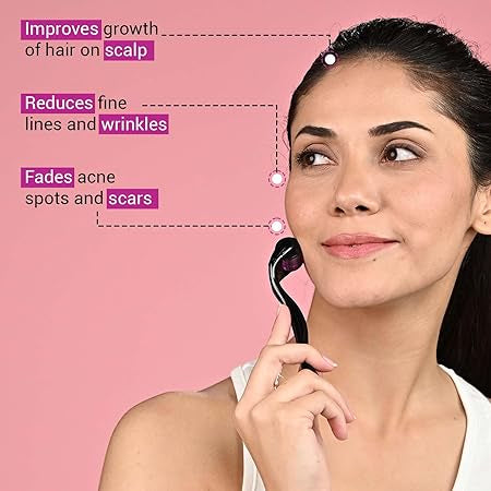 Femmelure Hair Growth Derma Roller 1 mm – Stimulates Follicles, Reduces Hair Fall & Acne Scars