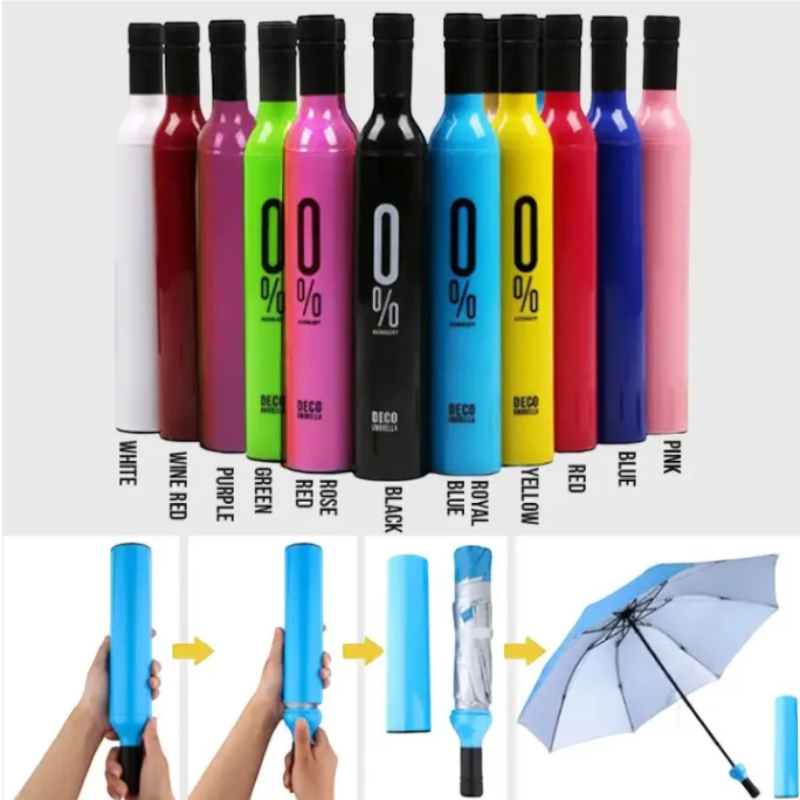 Folding Travel Umbrella – UV Protection, Waterproof & Wind-Resistant Sun & Rain Umbrella