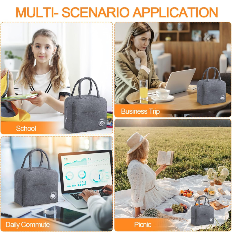 Mini Lunch Bag – Foldable Thermal Cool Bag for Picnic, School & Office