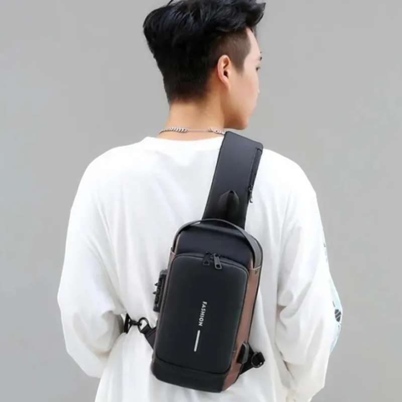 Multifunction USB Charging Sling Bag – Anti-Theft Crossbody Bag for Travel, Gym & Outdoor
