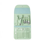 16 Piece Nail Clipper Set with Leather Case – Stainless Steel Nail Care Tools | Dead Skin Remover