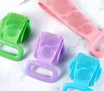 Silicone Exfoliating Bath Brush Belt – Double-Sided Back Scrubber for Deep Cleaning & Massage