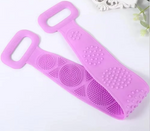 Silicone Exfoliating Bath Brush Belt – Double-Sided Back Scrubber for Deep Cleaning & Massage
