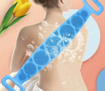 Silicone Exfoliating Bath Brush Belt – Double-Sided Back Scrubber for Deep Cleaning & Massage