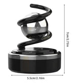 Solar Powered Car Air Freshener – Rotating Ball with Electroplating, No Fading Car Ornament with Spring