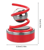 Solar Powered Car Air Freshener – Rotating Ball with Electroplating, No Fading Car Ornament with Spring