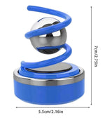 Solar Powered Car Air Freshener – Rotating Ball with Electroplating, No Fading Car Ornament with Spring