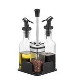 Multi-Function Seasoning Bottle Set – Glass Spice Jar Rack with Handle | Vinegar, Oil, and Sauce Dispenser Organizer