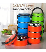 3-Layer Stainless Steel Insulated Lunch Box – Multi-Tier Food Container for Hot & Cold Meals