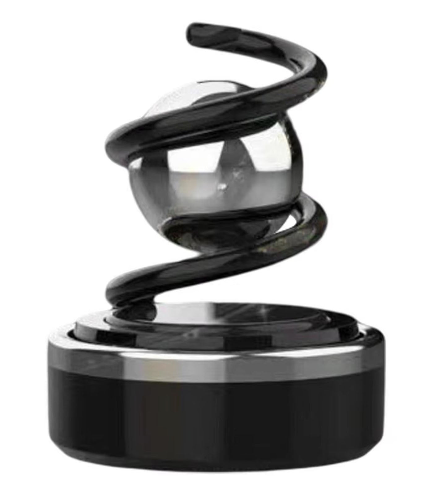 Solar Powered Car Air Freshener – Rotating Ball with Electroplating, No Fading Car Ornament with Spring