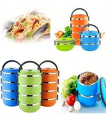3-Layer Stainless Steel Insulated Lunch Box – Multi-Tier Food Container for Hot & Cold Meals