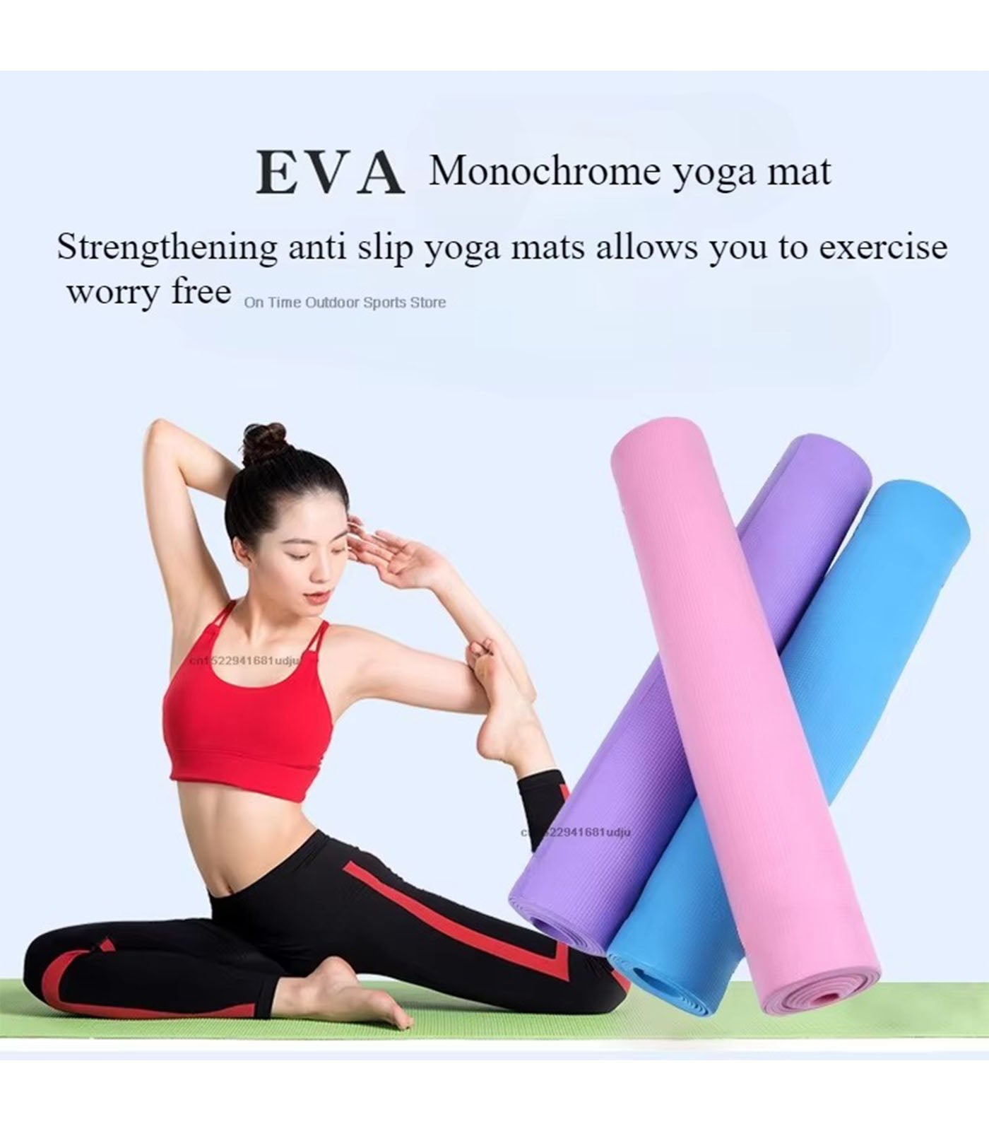Thick Non-Slip EVA Yoga Mat – Comfort Foam Fitness Mat for Exercise, Pilates, Yoga & Gymnastics
