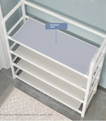 3-in-1 Multi-Layer Storage Shelf – Space-Saving Shoe Rack with Clothes & Hat Hangers for Bedroom or Living Room Organization