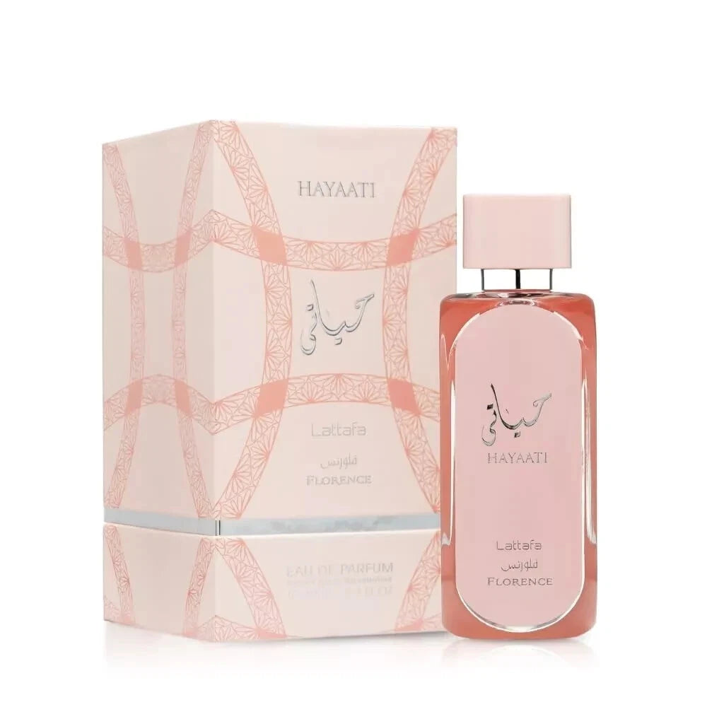 Lattafa Hayati Florence Eau de Parfum 100ml – Long- lasting Floral Perfume Spray for Women