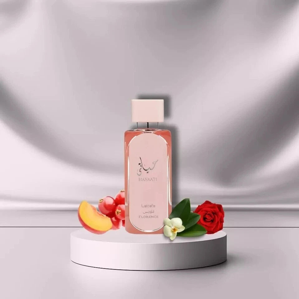 Lattafa Hayati Florence Eau de Parfum 100ml – Long- lasting Floral Perfume Spray for Women