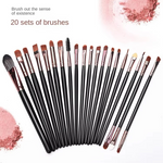 20 Piece Eye Makeup Brush Set with Soft Bristles, Beauty Tools, and a Free Eyeliner Brush