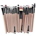 20 Piece Eye Makeup Brush Set with Soft Bristles, Beauty Tools, and a Free Eyeliner Brush
