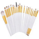 20 Piece Eye Makeup Brush Set with Soft Bristles, Beauty Tools, and a Free Eyeliner Brush