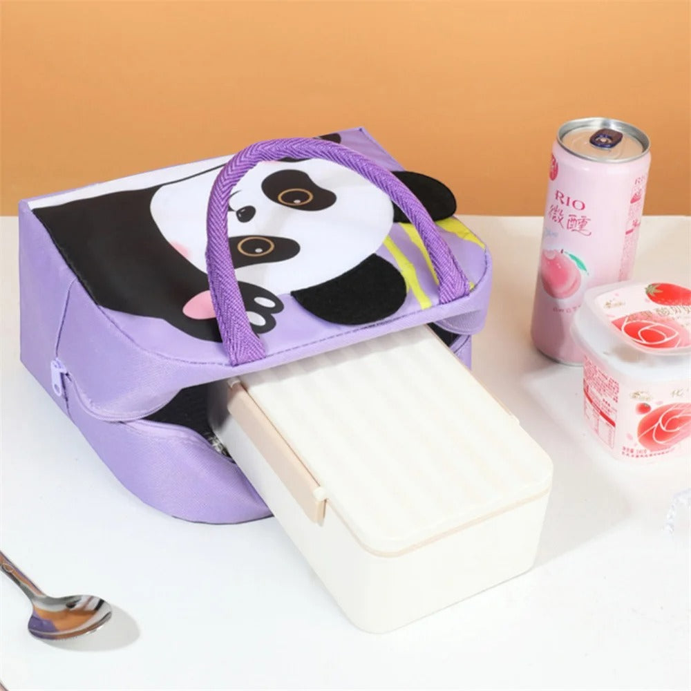 3D Cartoon Animal Lunch Bag – Insulated Oxford Cloth Bento Tote for Kids & Adults
