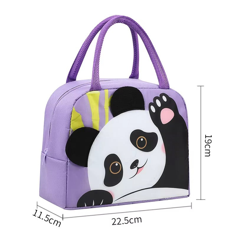 3D Cartoon Animal Lunch Bag – Insulated Oxford Cloth Bento Tote for Kids & Adults
