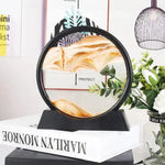 3D Rotating Quicksand Art Hourglass – Liquid Sandscape Timer for Home &amp; Office Decor