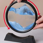 3D Rotating Quicksand Art Hourglass – Liquid Sandscape Timer for Home &amp; Office Decor