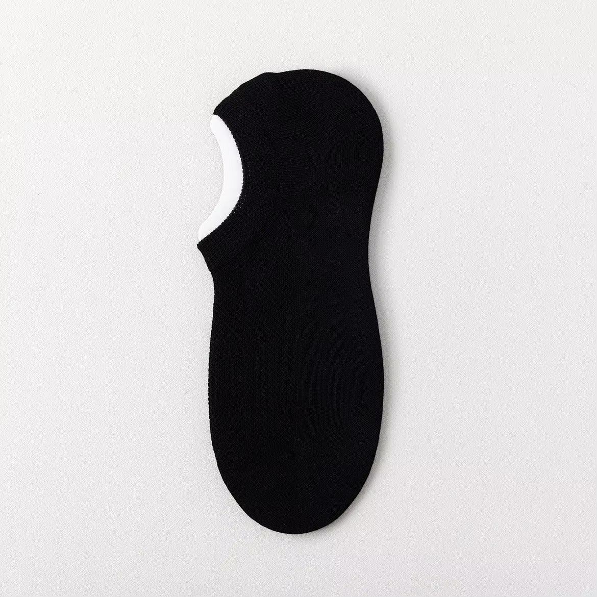 5 Pairs Men’s Invisible Mesh Socks with Anti-Slip Silicone Grip