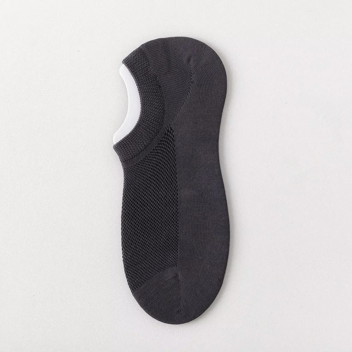 5 Pairs Men’s Invisible Mesh Socks with Anti-Slip Silicone Grip