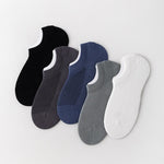 5 Pairs Men’s Invisible Mesh Socks with Anti-Slip Silicone Grip