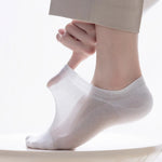5 Pairs Men’s Invisible Mesh Socks with Anti-Slip Silicone Grip