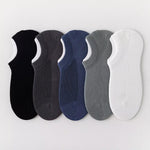 5 Pairs Men’s Invisible Mesh Socks with Anti-Slip Silicone Grip