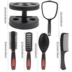 5-Piece Hair Comb Set with Mirror – Air Cushion Massage Comb, Curly Hair Fluffy Brush for Women & Girls