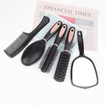 5-Piece Hair Comb Set with Mirror – Air Cushion Massage Comb, Curly Hair Fluffy Brush for Women & Girls