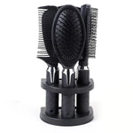 5-Piece Hair Comb Set with Mirror – Air Cushion Massage Comb, Curly Hair Fluffy Brush for Women & Girls
