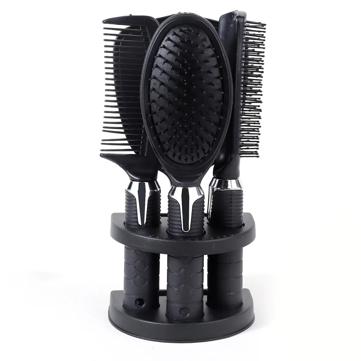 5-Piece Hair Comb Set with Mirror – Air Cushion Massage Comb, Curly Hair Fluffy Brush for Women & Girls