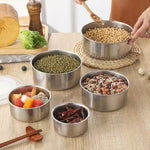 5-Piece Stainless Steel Microwavable Lunch Box & Storage Container Set