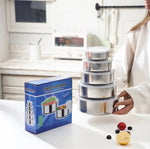 5-Piece Stainless Steel Microwavable Lunch Box & Storage Container Set